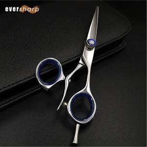 Tijeras de Peluquería Profesionales de Acero Inoxidable VG10 de 5.75 Pulgadas, Hoja Convexa con Pulido Espejo, Mango Desplazado, Plateadas, para Diestros, Afiladas - Product Image 4