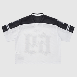Camiseta de Fútbol Sublimada Unisex Gris con Cuello en V, Manga Corta, Malla Transpirable, Absorbe la Humedad, 100% Poliéster, Color Sólido Regular - Product Image 2