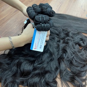 Super Sale Natural Wavy Raw Vietnamese Hair With Cuticle Aligned 100% Human Weft Hair Extensions Available Large stock - Product Image 5