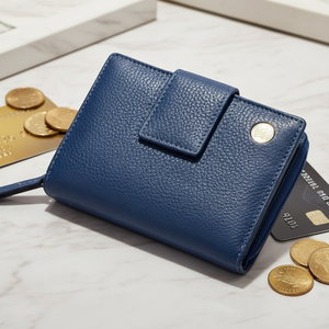 WRIZA Lavender Genuine Leather <b>RFID</b> <b>Wallet</b> for Women | Compact Purse with 9 Card Slots & Secure Closure - Product Image 1