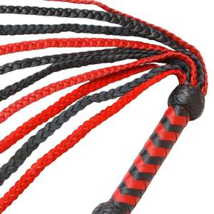 Handmade <b>Leather</b> <b>Flogger</b> Whip with Flexible Strands and Comfortable Grip - Product Image 4