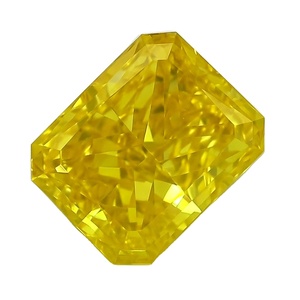 Diamante hecho en laboratorio de corte radiante amarillo para anillo - Product Image 1