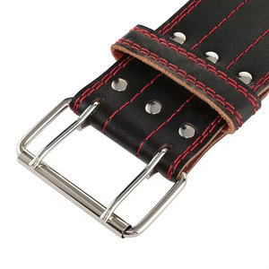 High Quality Gym Fitness Workout Weightlifting Belt Factory Customized Cow <b>Leather</b> Weightlifting Belt - Product Image 4