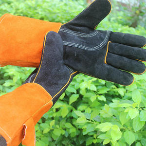 Welding <b>Gloves</b> Anti-thorn Non-slip Cut-resistant Wear-resistant Gauntlet Cuff Cowhide Sheep Head Skin Outdoor Welding <b>Glove</b> - Product Image 4
