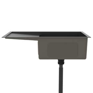 อ่างล้างจานครัวสแตนเลสสีดำทำมือ - Product Image 4