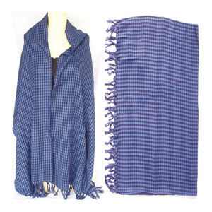Foulard <span class=keywords><strong>carré</strong></span> d'été personnalisé pour femme, double face, <span class=keywords><strong>long</strong></span>, à franges, motif à carreaux en sergé, 100 % coton - Product Image 1
