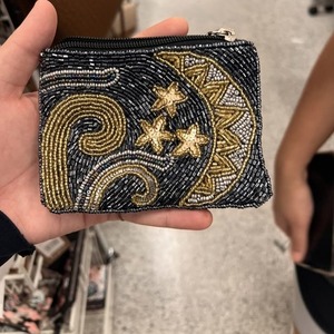 Porte-monnaie miniature pour femme fait main, broderie ethnique unique, pochette à monnaie perlée - Product Image 1