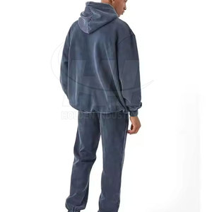 Survêtement décontracté d'hiver respirant en coton délavé à l'acide, léger, 100 % coton, en promotion - Product Image 2