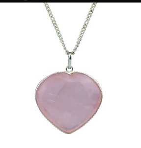 Colgante de Cristal de Cuarzo Rosa Natural - Product Image 1