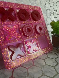 Molde de Silicona para Tic Tac Toe con Resina Epoxi Colorida, Molde de Resina Epoxi con Degradado Arcoíris, Formas de X y O para Manualidades de Juegos de Mesa - Product Image 6