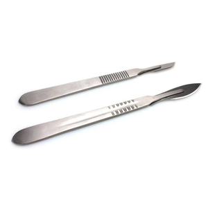Manche de scalpel chirurgical en acier inoxydable de haute qualité n° 3 / n° 4, porte-lame d'instrument dentaire gradué avec échelle - Product Image 3