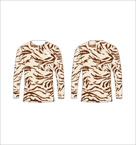 T-shirt à manches longues pour homme, motif tourbillon bleu périvinyle et marbré crème, col rond, style streetwear décontracté, hauts pour la gym et l'entraînement, vêtements de sport - Product Image 5