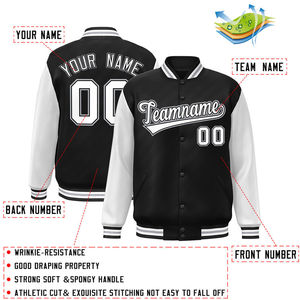 Veste de baseball unisexe Varsity Letterman, streetwear d'hiver, respirante, broderie 3D personnalisable, pour jeunes hommes - Product Image 4