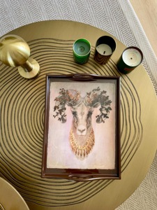 Bandeja de Madera con Diseño Temático de Temporada, Bandeja de Madera Impresa para Decoraciones Festivas del Hogar, Bandeja de Servicio al por Mayor - Product Image 2