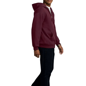 Sudadera con capucha extragrande para hombre, con cremallera completa, forro polar suave, corte holgado informal, ropa de invierno - Product Image 3