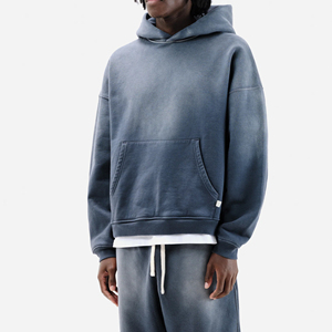 Vente en gros de sweats à capuche pour hommes, effet délavé soleil, matière respirante de qualité supérieure, style unique, nouvelle collection, streetwear, modèle vierge pour personnalisation - Product Image 1