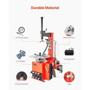 เครื่องเปลี่ยนยางไฟฟ้ามอเตอร์1.5แรงม้า18 \ "เครื่องปรับสมดุลอัตโนมัติทนทานแกนหมุนสำหรับรถซีดาน/รถ SUV/รถกระบะยางที่แม่นยำ - Product Image 2