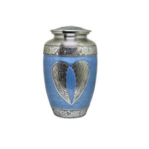 Blue Cremation Urn with Silver Bird Design <b>for</b> Adult Funeral Handicrafts Cremation Urns <b>For</b> <b>Keepsake</b> <b>Ashes</b> American Style Urn - Product Image 5