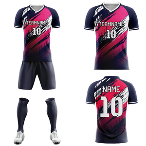 High Quality <b>Mens</b> Soccer Uniform Set Short Anti-UV Quick Dry Breathable Team Sports Kit Automated Cutting OEM Wholesale - Product Image 6