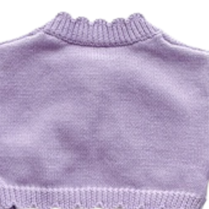 Bolero de Punto para Bebé en Color Lila Morado, Suéter Ligero de Algodón Suave de Manga Larga para Recién Nacidos, Bebés y Niños Pequeños - Product Image 6