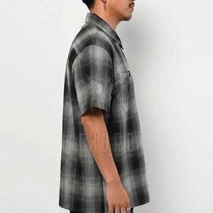 Dernier modèle de chemises en flanelle à manches courtes pour hommes Chemises à manches courtes en flanelle à la mode pour hommes - Product Image 6
