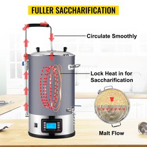 Sistema de Elaboración de Cerveza Casero Todo en Uno con Bomba de 9.2 Gal/35 L, Panel de Control Automático/Manual y Olla de Elaboración de 35 L - Product Image 6