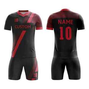 High Quality ODM OEM Customized Classic Retro Soccer Uniform V Neck 100% Polyester Breathable Lightweight Custom Team Name - Product Image 4
