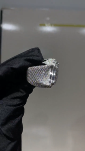 Lab Grown Diamond Shark <b>Ring</b> White Gold Statement <b>Ring</b> Iced Out Hip Hop Luxury Jewelry For <b>Men</b> Unisex Gift Style - Product Image 3