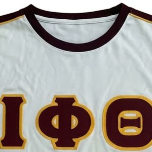 Camiseta Premium Blanca Iota Phi Theta, Color Marrón Grisáceo, Ropa Griega, Camiseta de Fraternidad, Estilo Casual, Corte Clásico - Product Image 3