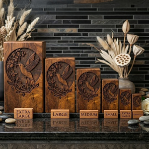 Custom Engraved Wooden Keepsake Urn Luxury Wooden Pet Urn for <b>Dog</b> Ashes Modern Minimalist Wooden Cremation <b>Box</b> by AYAANS - Product Image 6