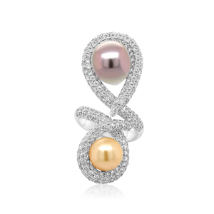 Anillo de Compromiso de Plata 925 con Moissanita Amarilla y Rosa de 4.32 CT, Corte Esmeralda, Certificado IGI, para Fiesta y Regalo - Product Image 1