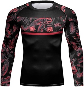 Custom Sublimated <b>Compression</b> Rash Guard - <b>Long</b> <b>Sleeve</b> BJJ Training Workout <b>Shirt</b> for Men - Product Image 2