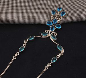 Blue Topaz Sterling Silver <b>Necklace</b> December Birthstone Handmade Gemstone Pendant Jewelry Gift For Women - Product Image 6