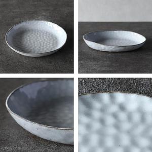 Bol de service en céramique stoneware émaillé non enduit MIKASA, design vintage, 22 cm, 700 ml, résistant à la chaleur, passe au lave-vaisselle, blanc bleu marine - Product Image 2