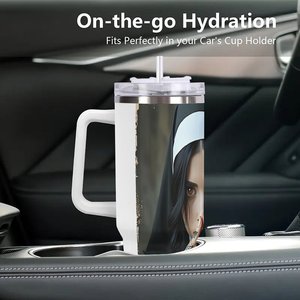 Stainless Steel Tumbler 40oz With Nun Tattoo Design Travel Mug For <b>Coffee</b> Tea - Product Image 3