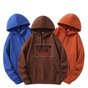 Pullover Embroidery Boxy Hoodie Manufacturer Private <b>Label</b> Heavyweight Cotton Streetwear Hoodies customized Tracksuit - Product Image 1