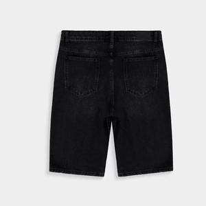 Shorts de mezclilla rasgados estilo casual para hombre, con elasticidad media, estilo urbano, para verano, tipo bermuda. - Product Image 3