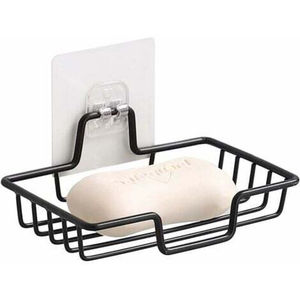 Handcrafted Wrought Iron Modern One Piece Soap Dish black Finish Waterproof soap Organizer for Home Hotel Villa usage bathroom - Product Image 5