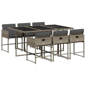 Conjunto de Comedor para Jardín en Gris - Product Image 2