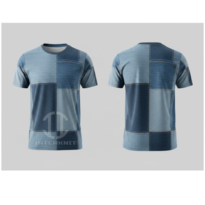Camiseta de Manga Corta para Hombre, Estampado Geométrico, Corte Regular, Cuello Redondo, Informal, Transpirable, de Poliéster Tejido - Product Image 4