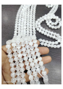 Cuentas de Piedra Lunar Azul Arcoíris Natural, Suaves y Redondas, para la Elaboración de Joyería - Product Image 3