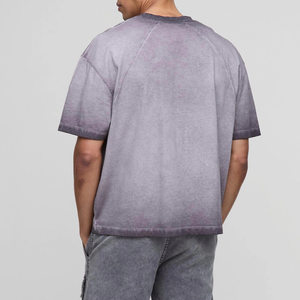 เสื้อยืดโอเวอร์ไซส์ทรงหลวมสไตล์วินเทจ ผ้าคอตตอนหนานุ่ม ล้างสีแบบแอซิดวอช แขนสั้น เหมาะสำหรับใส่ลำลองในฤดูร้อน - Product Image 2