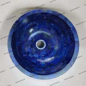 ANURAG HANDICRAFT Lavabo en marbre bleu poli moderne, lavabo de salle de bain de luxe fait à la main, cadeaux élégants pour mariages, anniversaires - Product Image 3