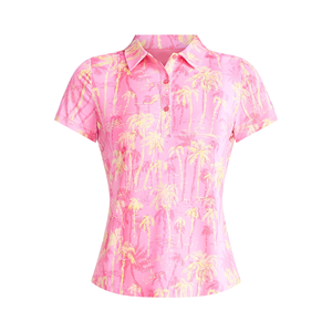 Most Demanding Causal Printed Women's Oversized Fashionable Polo Shirts Custom Design Turn <b>Down</b> Collar Short Sleeve Polo - Product Image 1