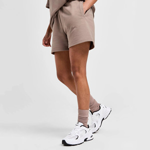 Womens Shorts High Waist <b>Elastic</b> Drawstring Relaxed Fit Summer Soft Cotton Shorts Minimal Custom - Product Image 1
