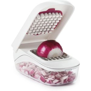 Affettaverdure e Cipolle Bianco con Apertura Facile per un Buon Controllo, Utensile per Frutta e Verdura - Product Image 2