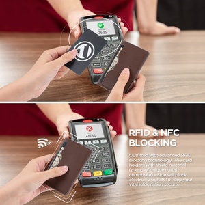 TILONSTAR TVW103 Vintage Lightweight Compact Leather ID Bank Credit Slim Wallet Premium Sublimation <b>Card</b> Holder - Product Image 5