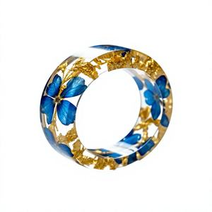 SOFIYA CRAFT - Juego de 7 Brazaletes Modernos con Diseño de Flores en Resina y Acrílico Verde y Negro para Mujer - Regalo - Product Image 6