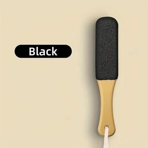 Râpe à pieds en bois avec crochet pour éliminer les callosités et les peaux mortes, beige clair, outil de pédicure exfoliant pour talons humides - Product Image 1