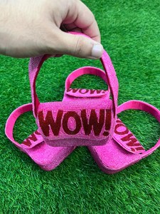 กระเป๋าถือหูหิ้วประดับลูกปัดแก้วหลากสี ได้รับการรับรองจาก MS Handicraft งานฝีมืออินเดีย ทำด้วยมือ รูปทรงตามสั่ง - Product Image 2